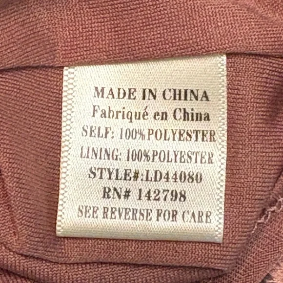 Love Riche Brown Long Sleeve Mock Neck Dress size L - Picture 7 of 8